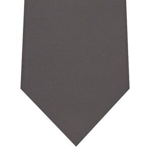 Charcoal Solid Tie – 3.25” Classic Width | 100% Microfiber
